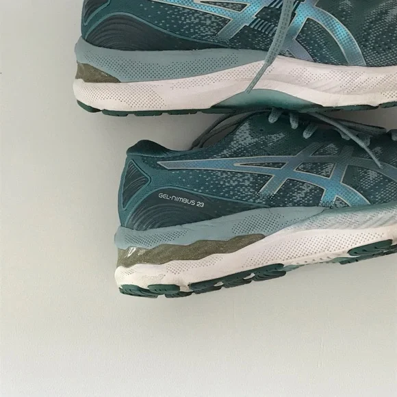 Asics Teal Blue Athletic Shoes with Cushioned Sole - Picture 3 of 6